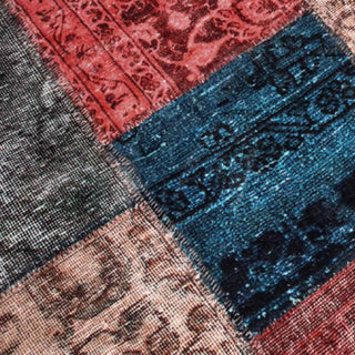 Tapis de chambre de luxe en patchwork bohème lavable en machine