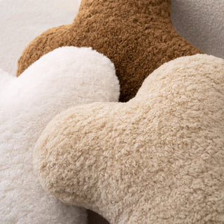 Coussin en forme d'os pour chien en peluche en tissu doux hypoallergénique, parfait pour les amoureux des animaux
