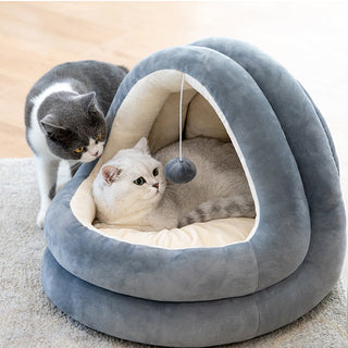 Cave pour animaux de compagnie ZEZE Pets en velours